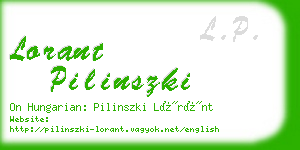 lorant pilinszki business card